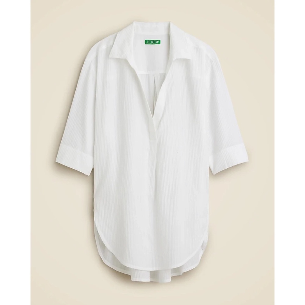 J. Crew Popover tunic shirt in airy gauze  - Picture 5 of 7